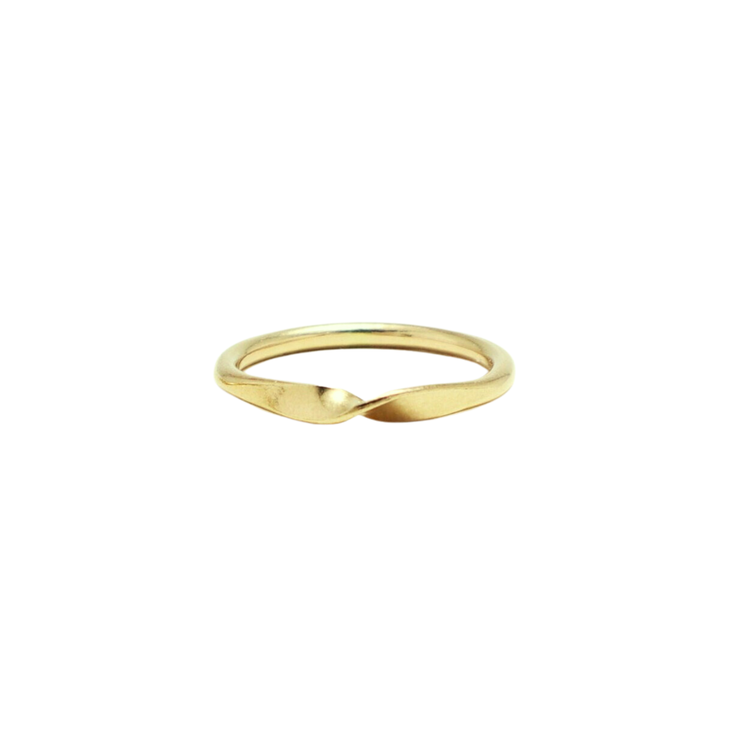 Aliança Caru Dobra Ouro 18k Kahla