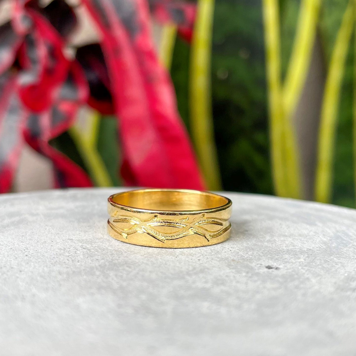Aliança Natureza Maior Ouro 18k Kahla