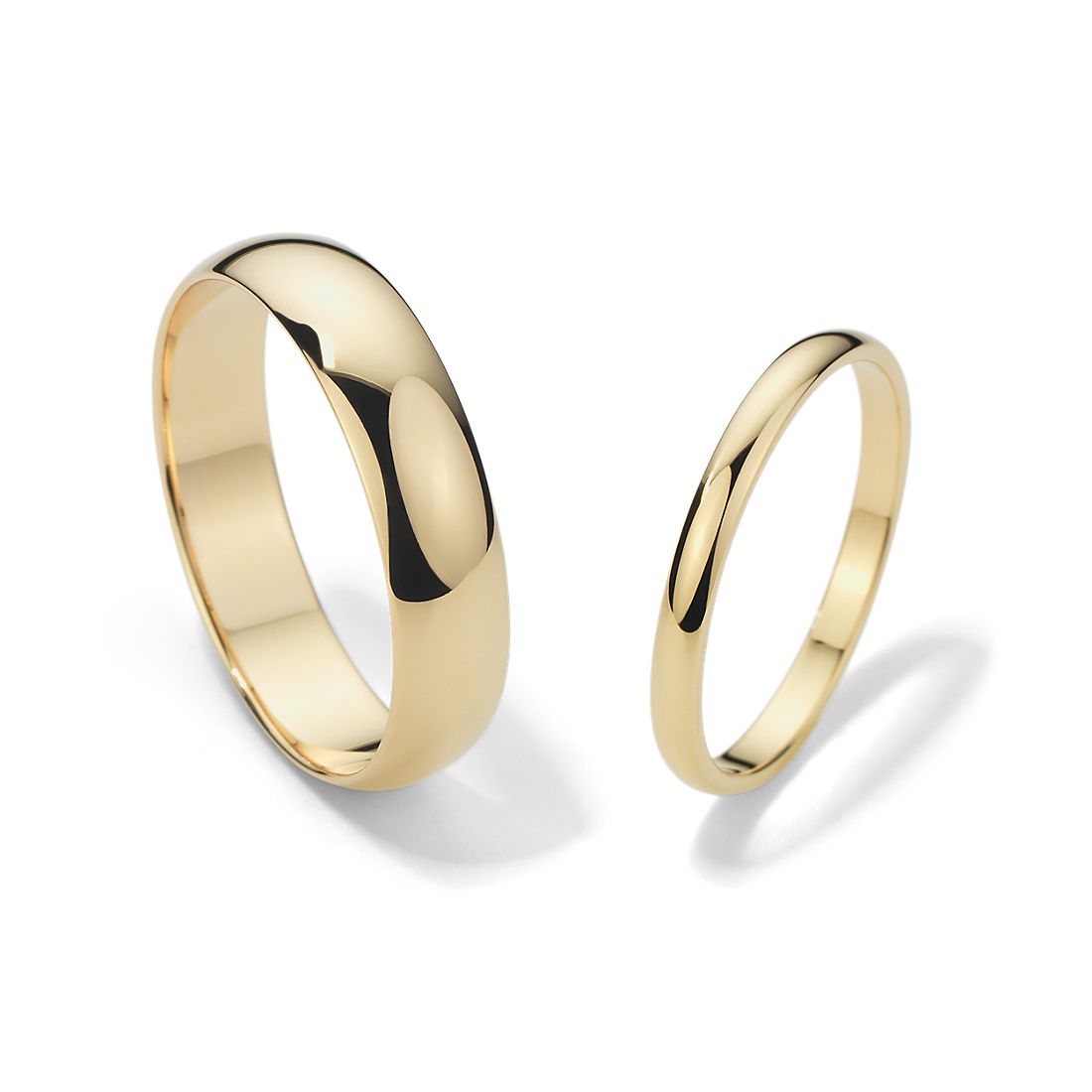 Par de Alianças Amar 5 e 2mm Ouro 18k Kahla