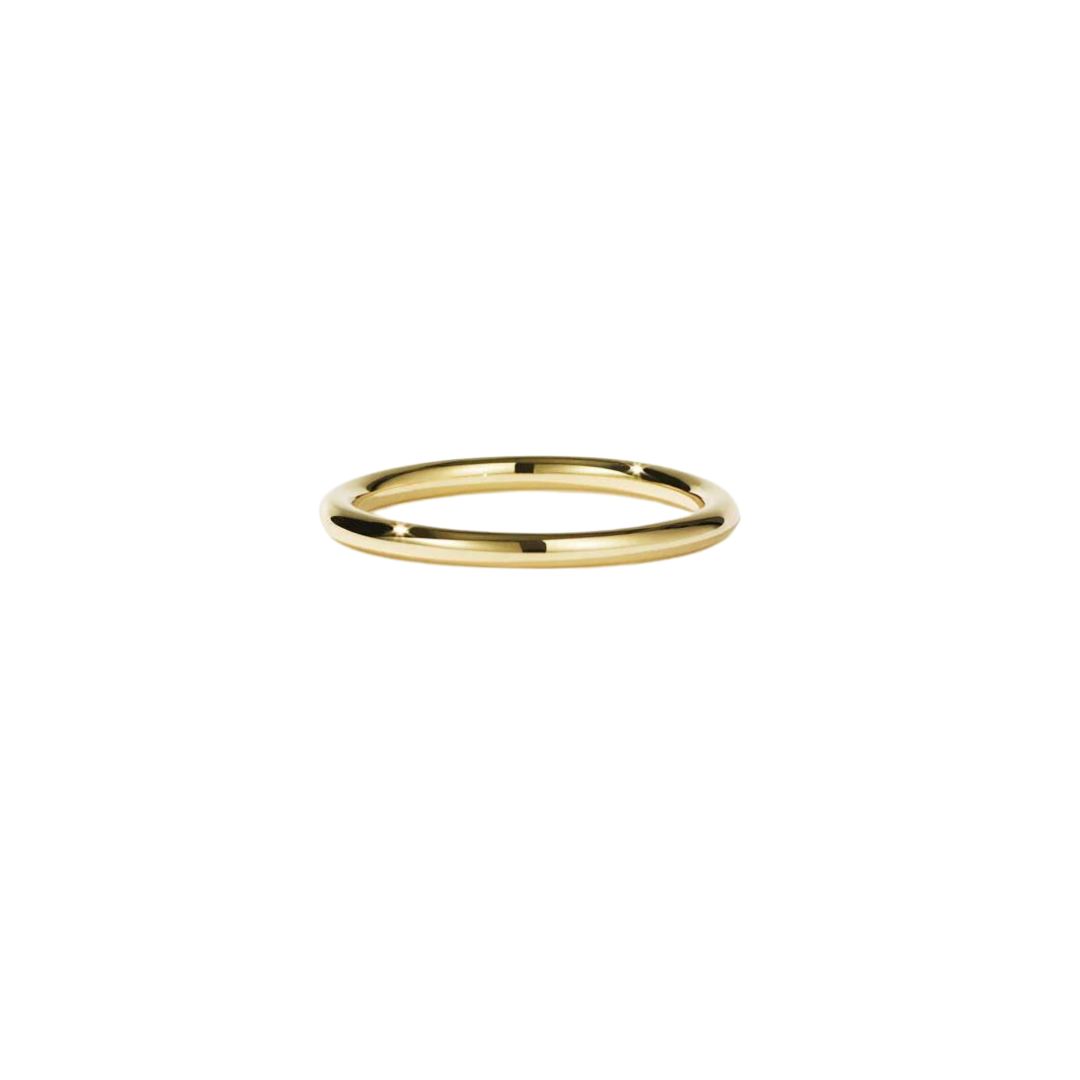 Aliança Clássica Agape 2mm Ouro 18k Kahla