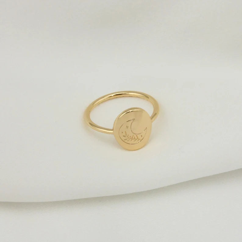 Anel Signatur Delicado Personalizado Ouro 18k Kahla