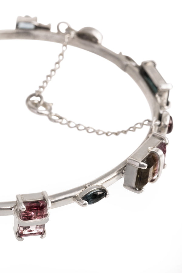 Pulseira Petrichor Turmalinas e Topázios Prata Kahla