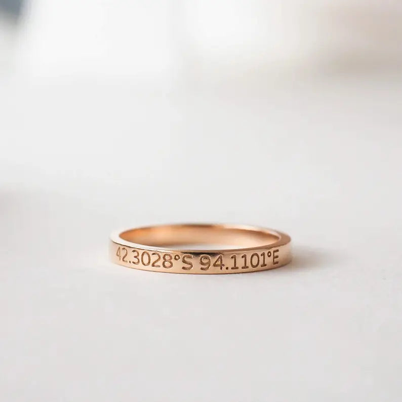 Anel Coordenadas Ouro 18k Kahla