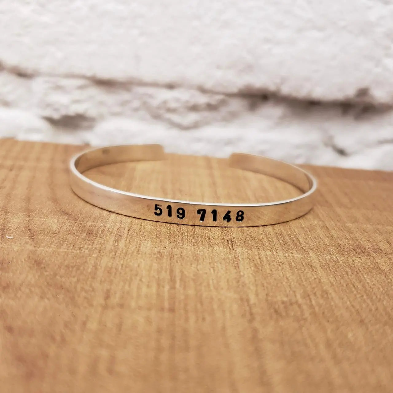 Pulseira Sequência de Grabovoi 519 7148 Tudo é Possível Prata usekahla.com