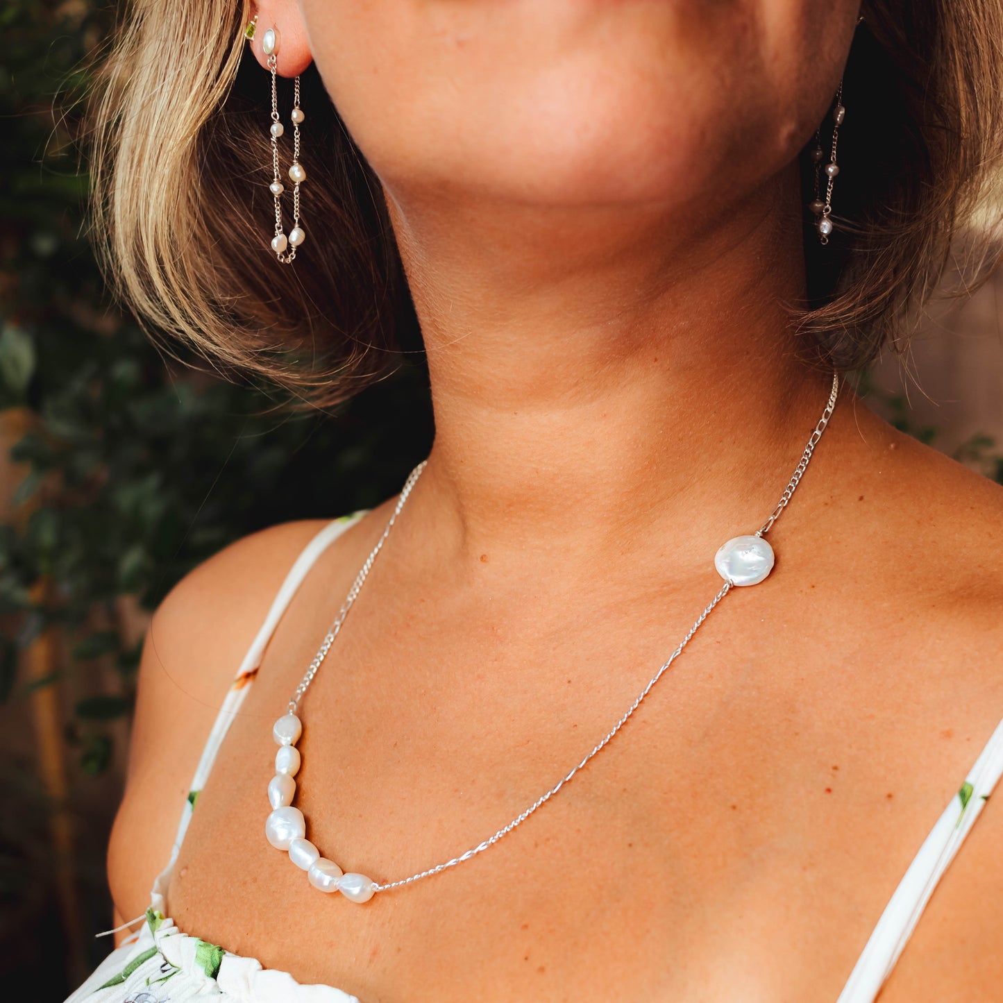 Colar Maria do Carmo Pérolas Barrocas e Prata usekahla.com