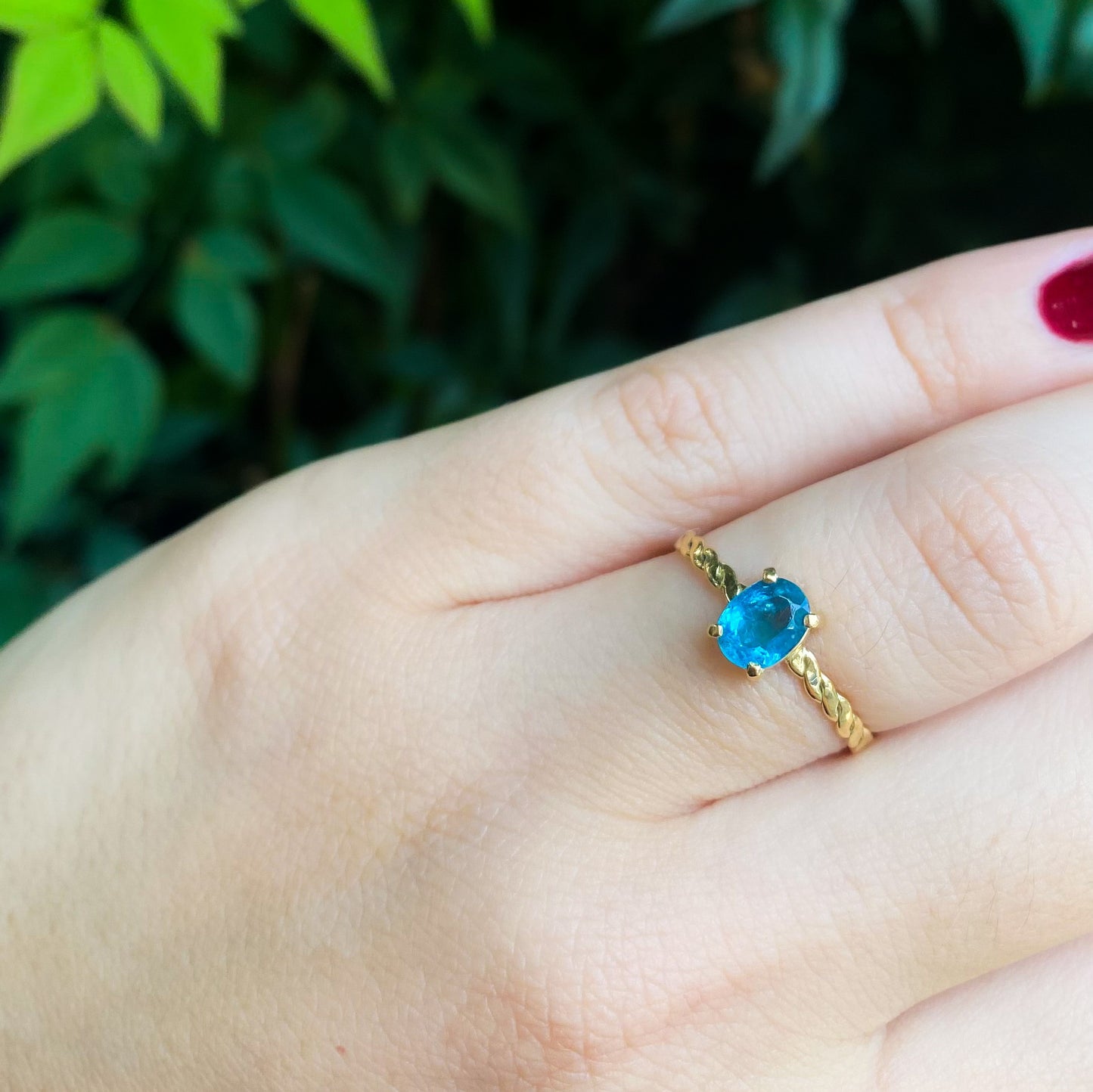 Anel Intuizione | Apatita e Ouro 18k usekahla.com