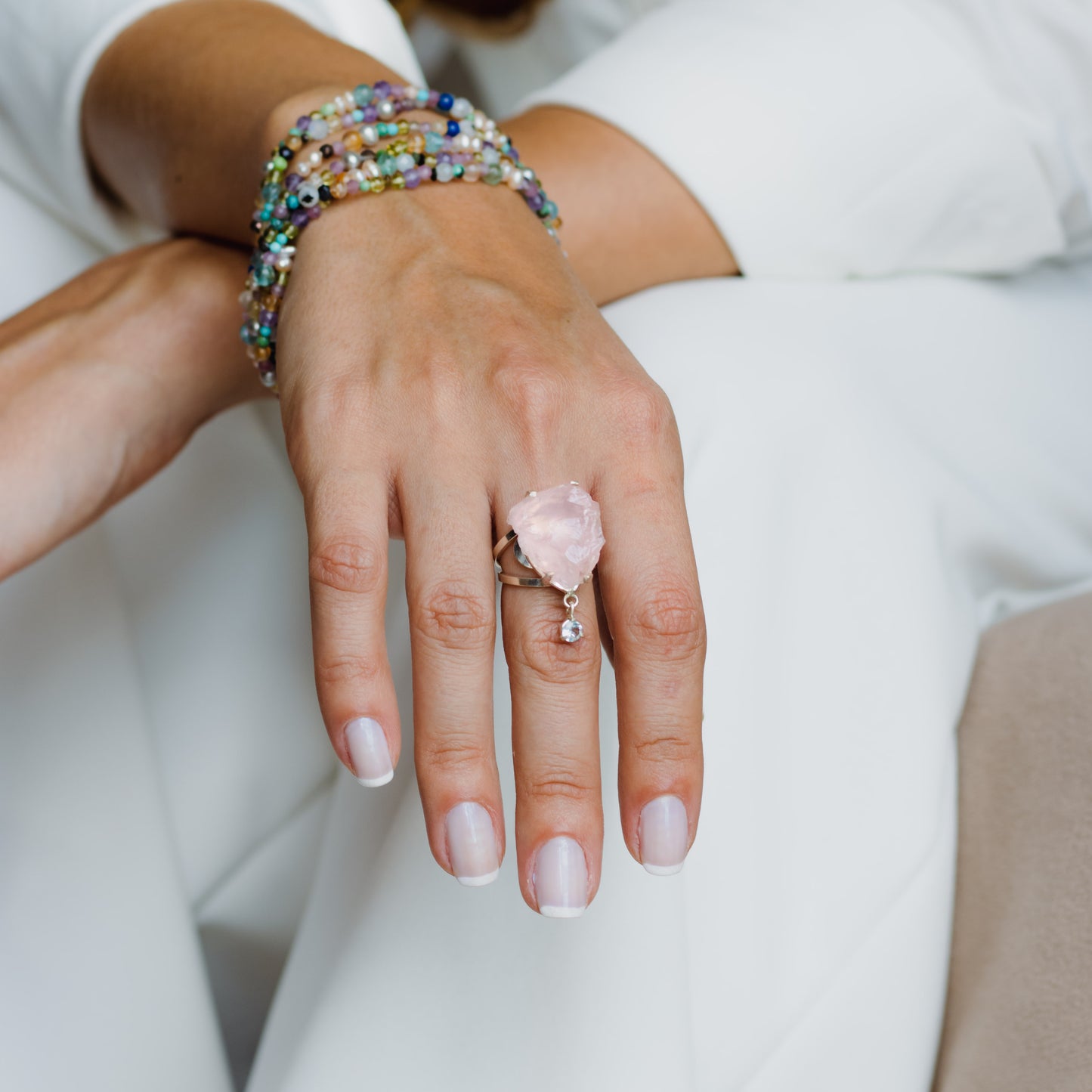 Pulseira Reine | Mix de Pedras Naturais e Prata 925 usekahla.com