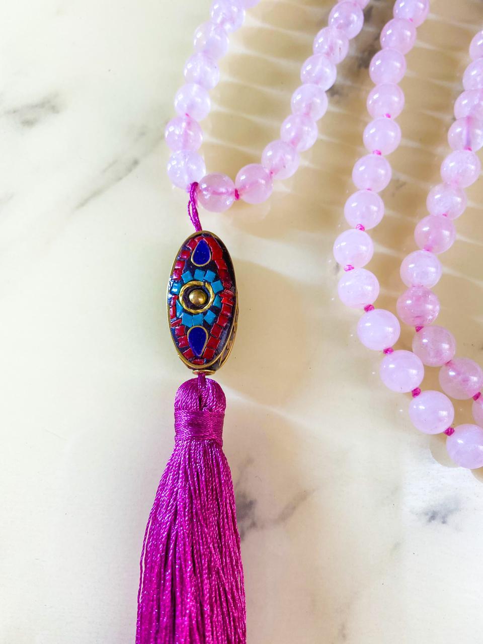 Japamala Sagrado | Quartzo Rosa usekahla.com