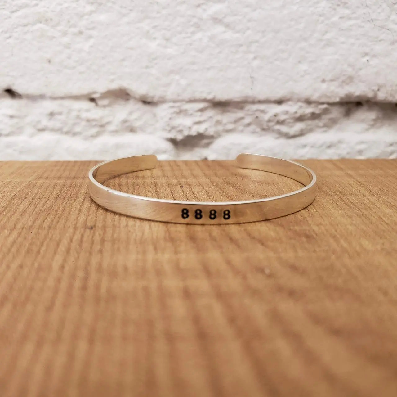 Pulseira Sequência de Grabovoi 8888 - Gratidão / proteção divina Prata usekahla.com