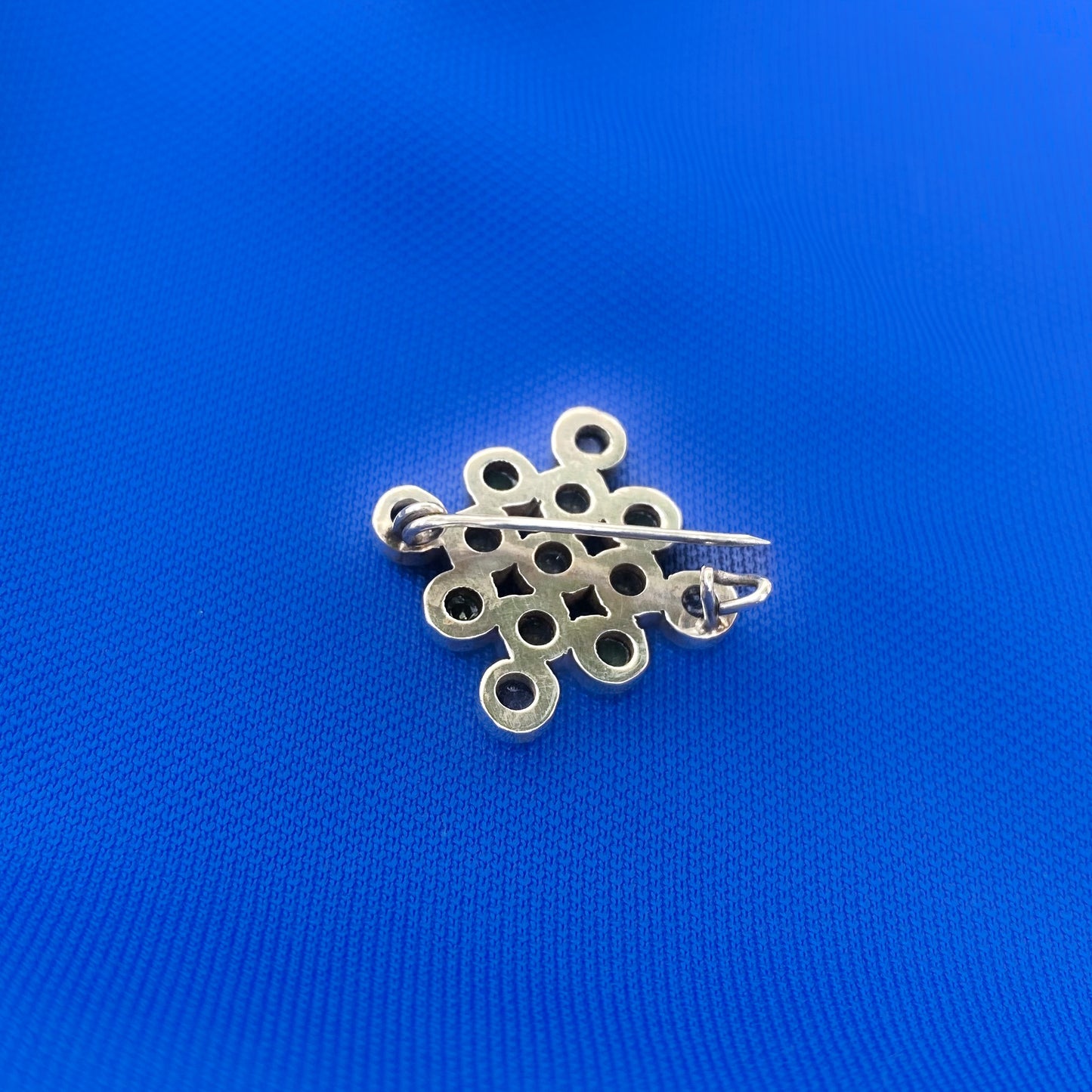 Pingente Broche Bandeira Brasil Pedra da Lua, Citrino, Malaquita, Lapis lazúli e Prata Kahla