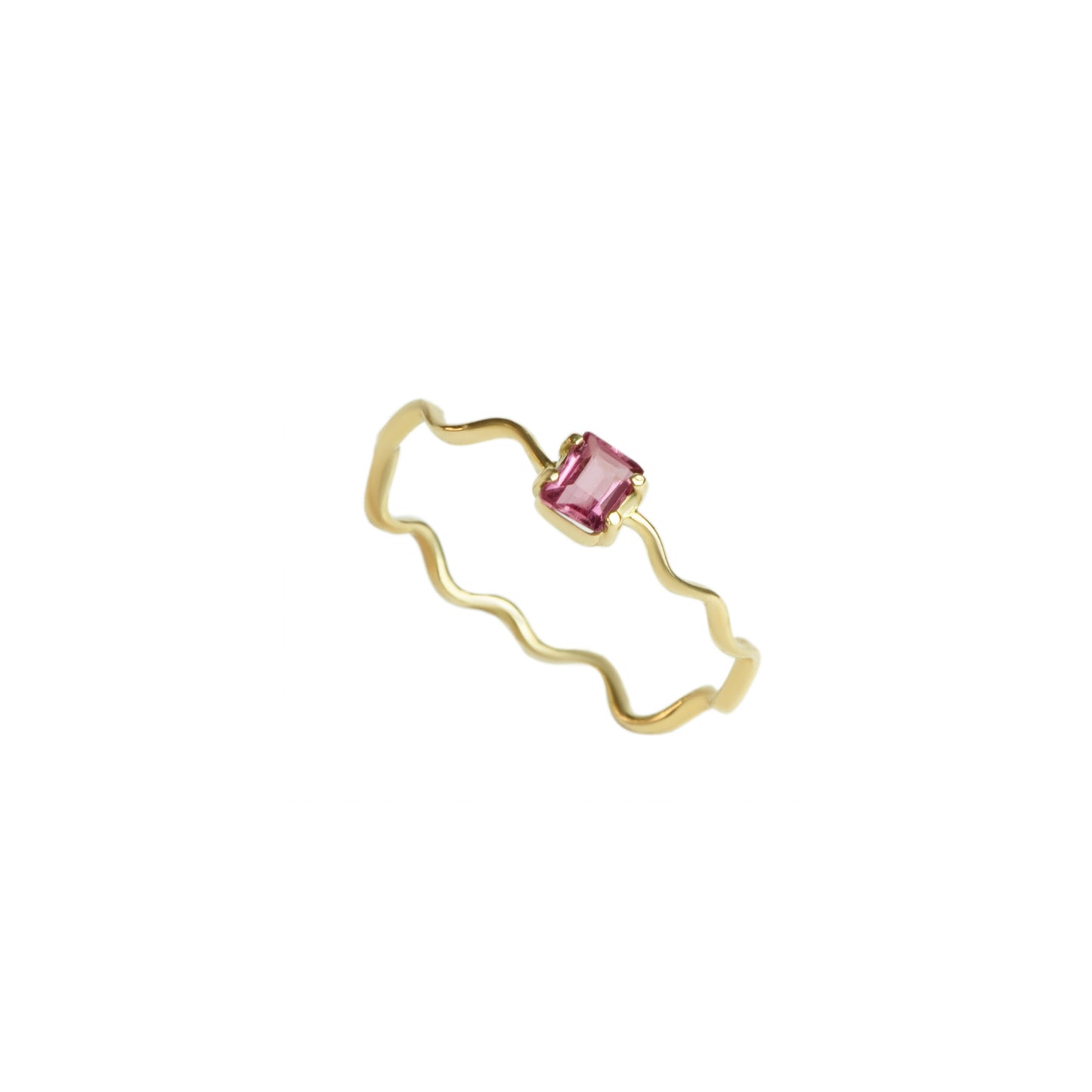 Anel Aquarii | Turmalina Rosa e Ouro 18k Kahla