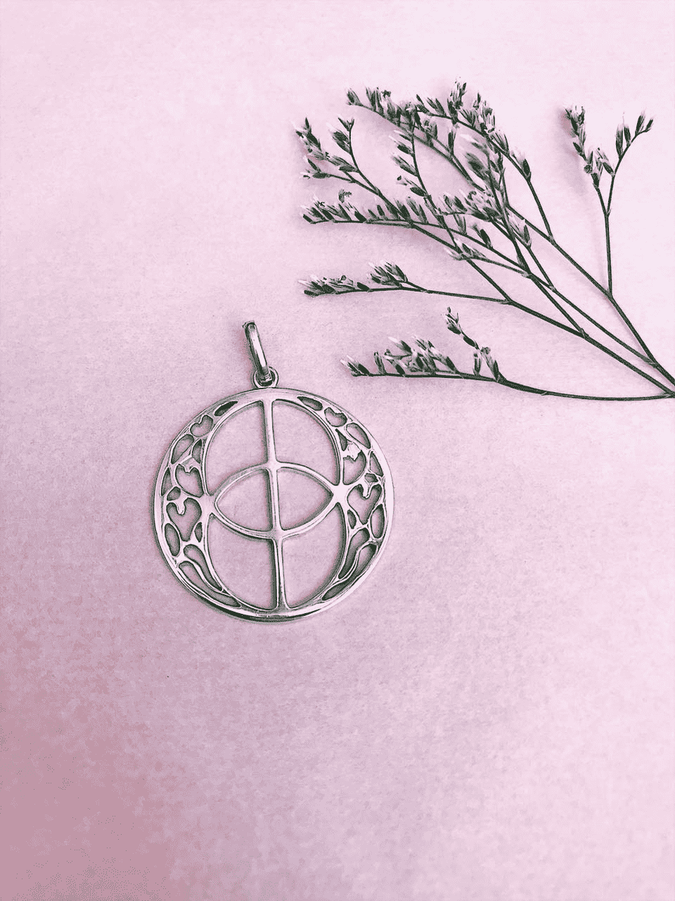 Pingente Vesica Piscis Prata usekahla.com