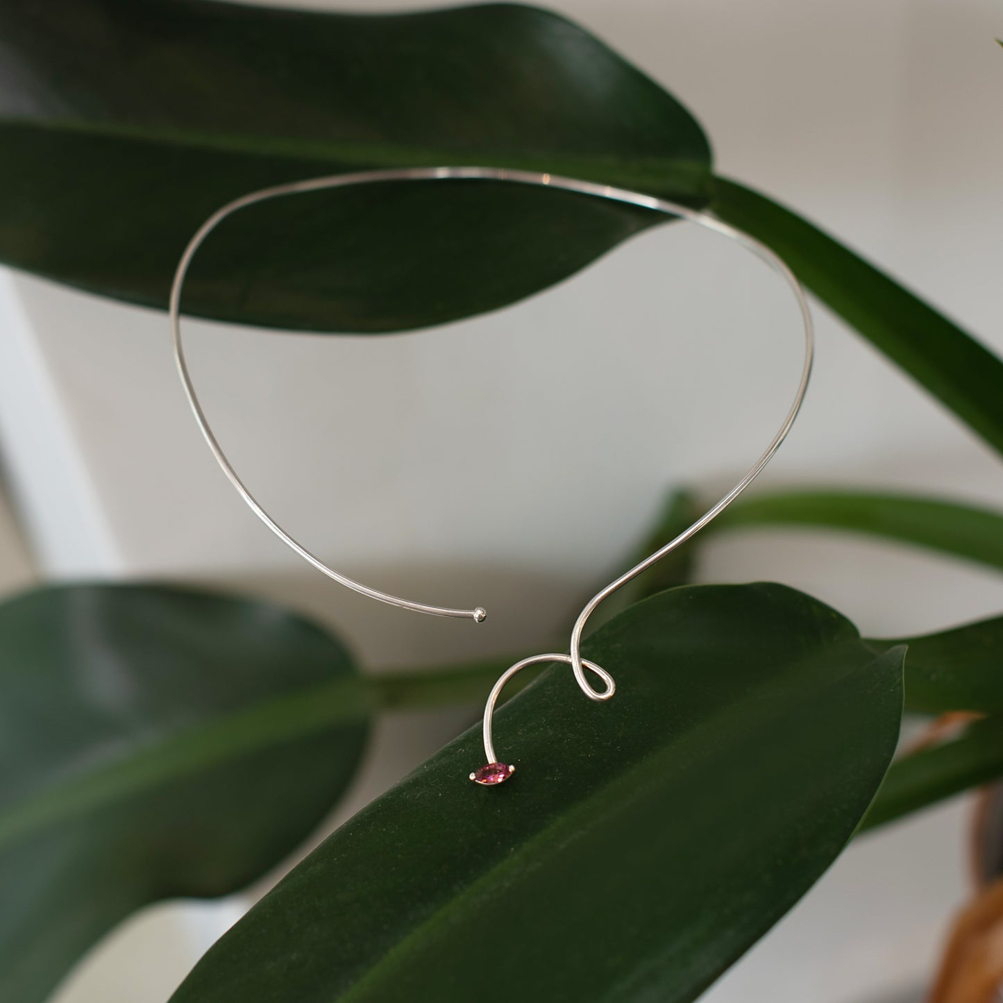 Colar Virages | Turmalina Rosa e Prata 925 usekahla.com