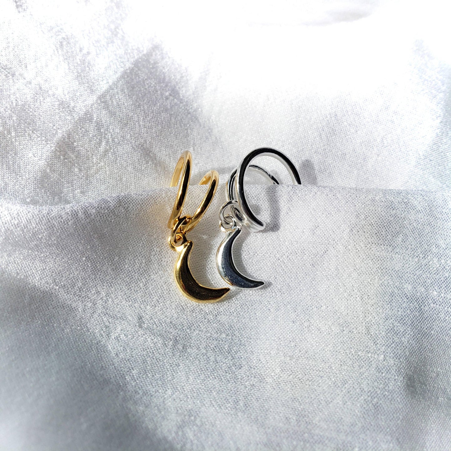 Piercing Lua Crescente Prata usekahla.com