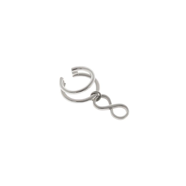 Piercing de Encaixe Infinito Prata usekahla.com