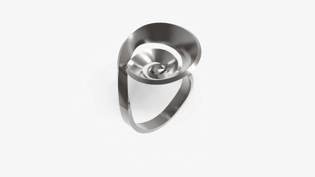 Anel Koru Espiral Prata usekahla.com
