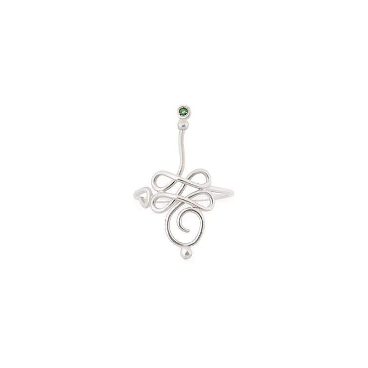 Anel Unalome Shamballa Prata usekahla.com