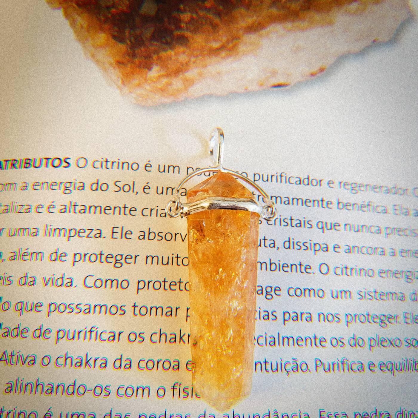 Pingente Balance Citrino e Prata usekahla.com