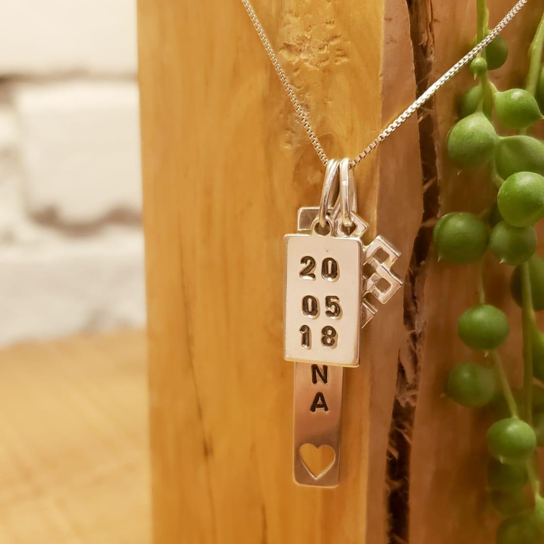 Pingente Liebe Personalizável Data - Prata 925 usekahla.com