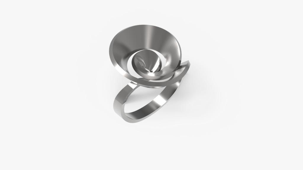 Anel Koru Espiral Prata usekahla.com