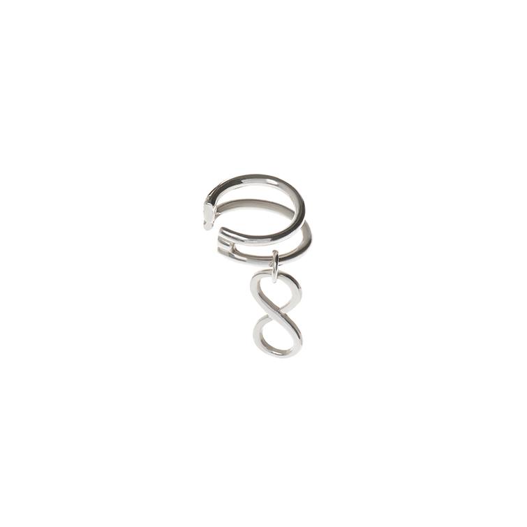 Piercing de Encaixe Infinito Prata usekahla.com