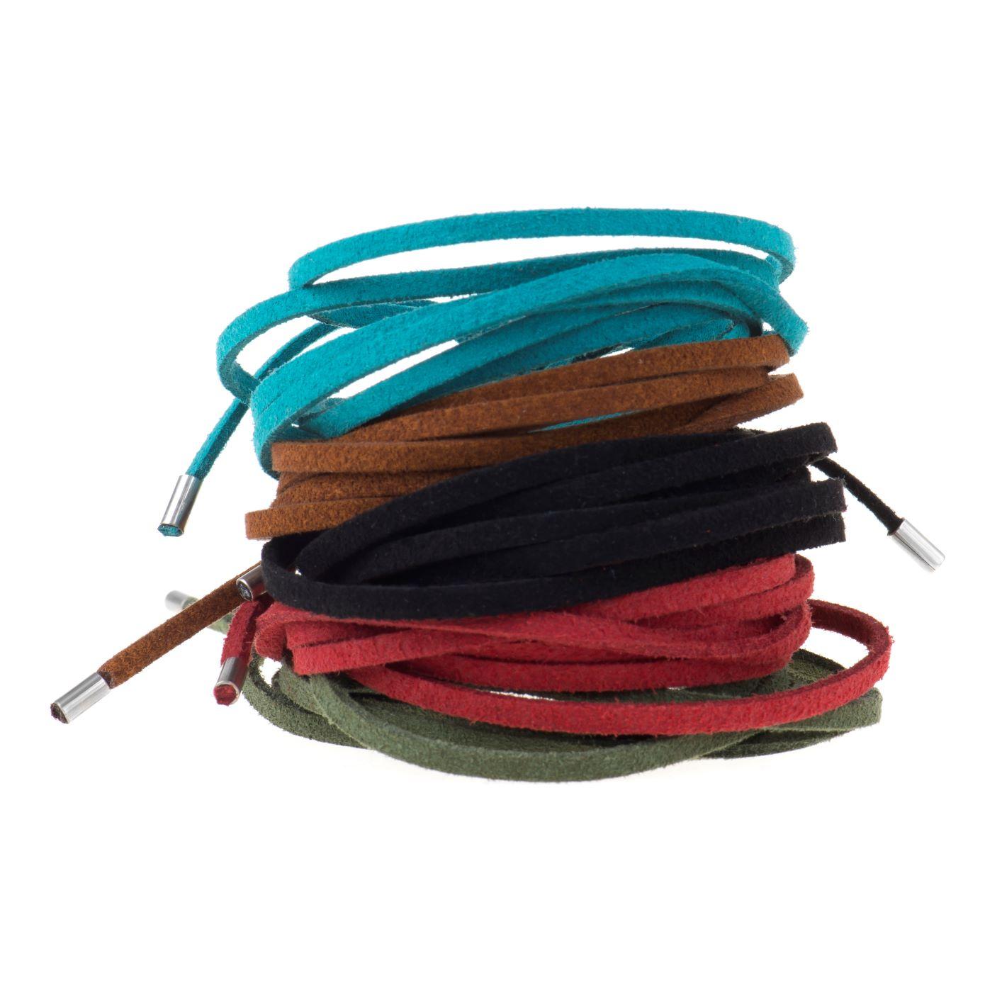 Couro Vermelho com pontas de Prata usekahla.com