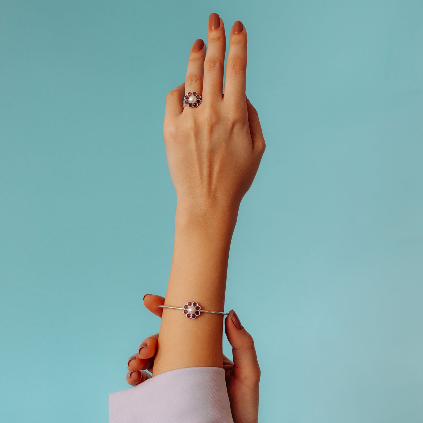 Pulseira Colorê | Ametista e Prata Kahla
