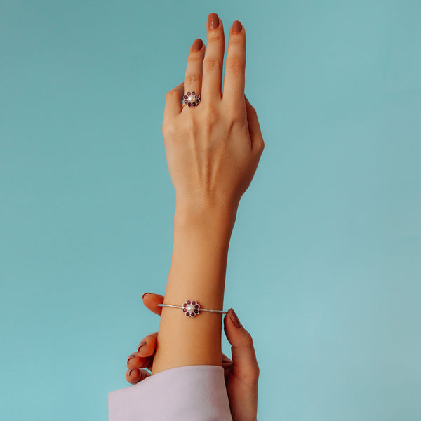 Pulseira Colorê | Ametista e Prata Kahla