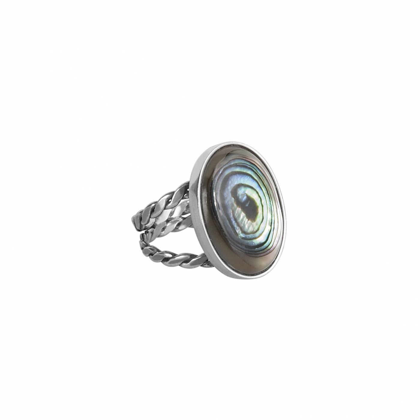 Anel Narayama | Abalone e Prata 925 usekahla.com