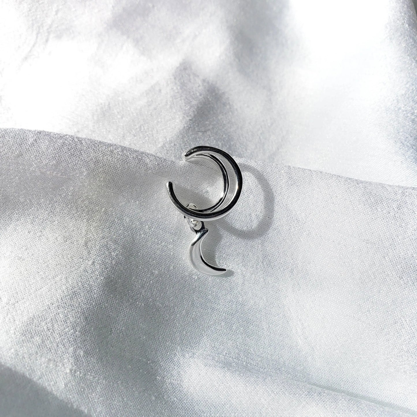 Piercing Lua Crescente Prata usekahla.com