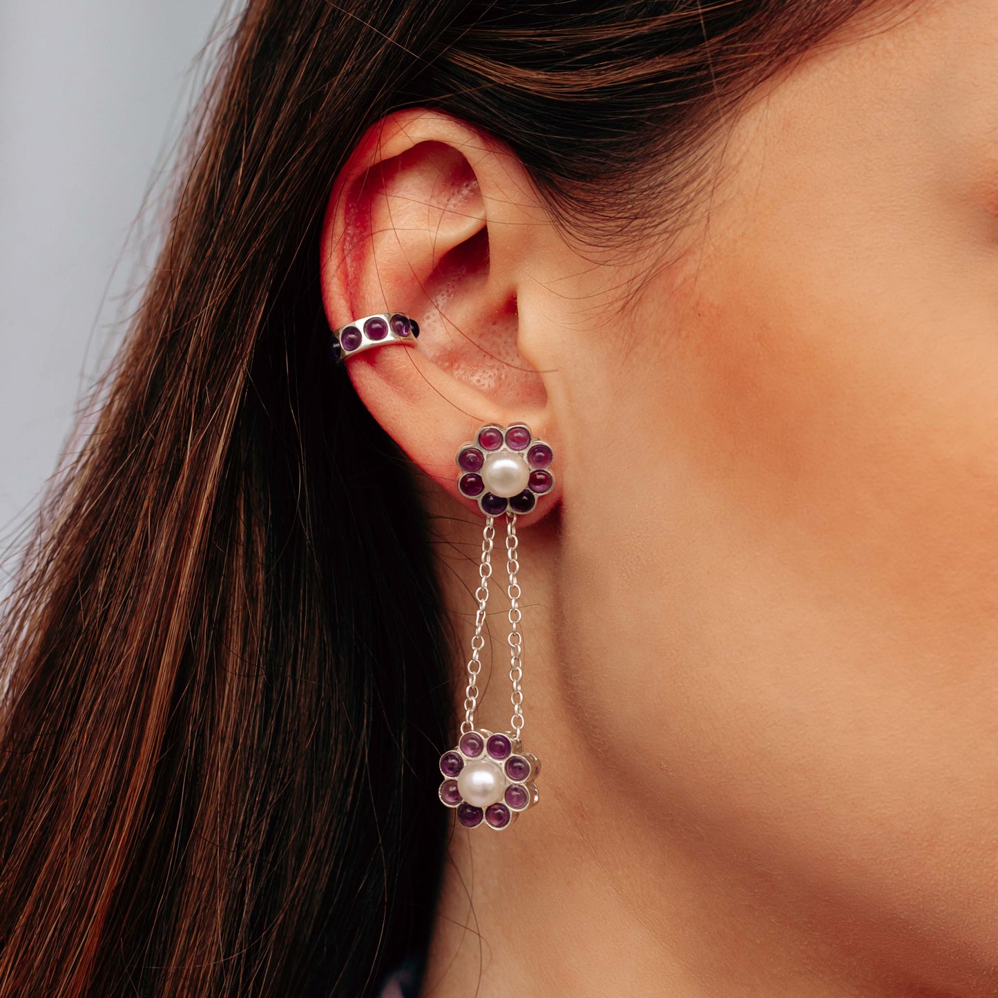 Piercing Colorê | Ametista e Prata Kahla