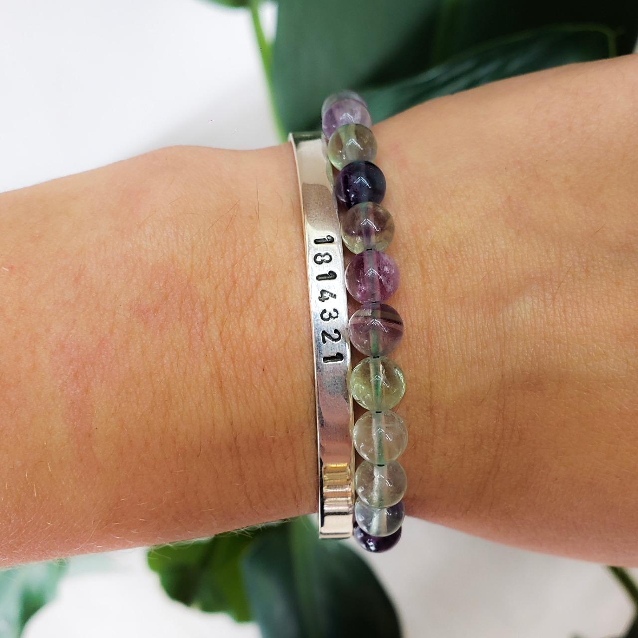 Pulseira Sequência de Grabovoi 318 798 Abundância Financeira Prata usekahla.com