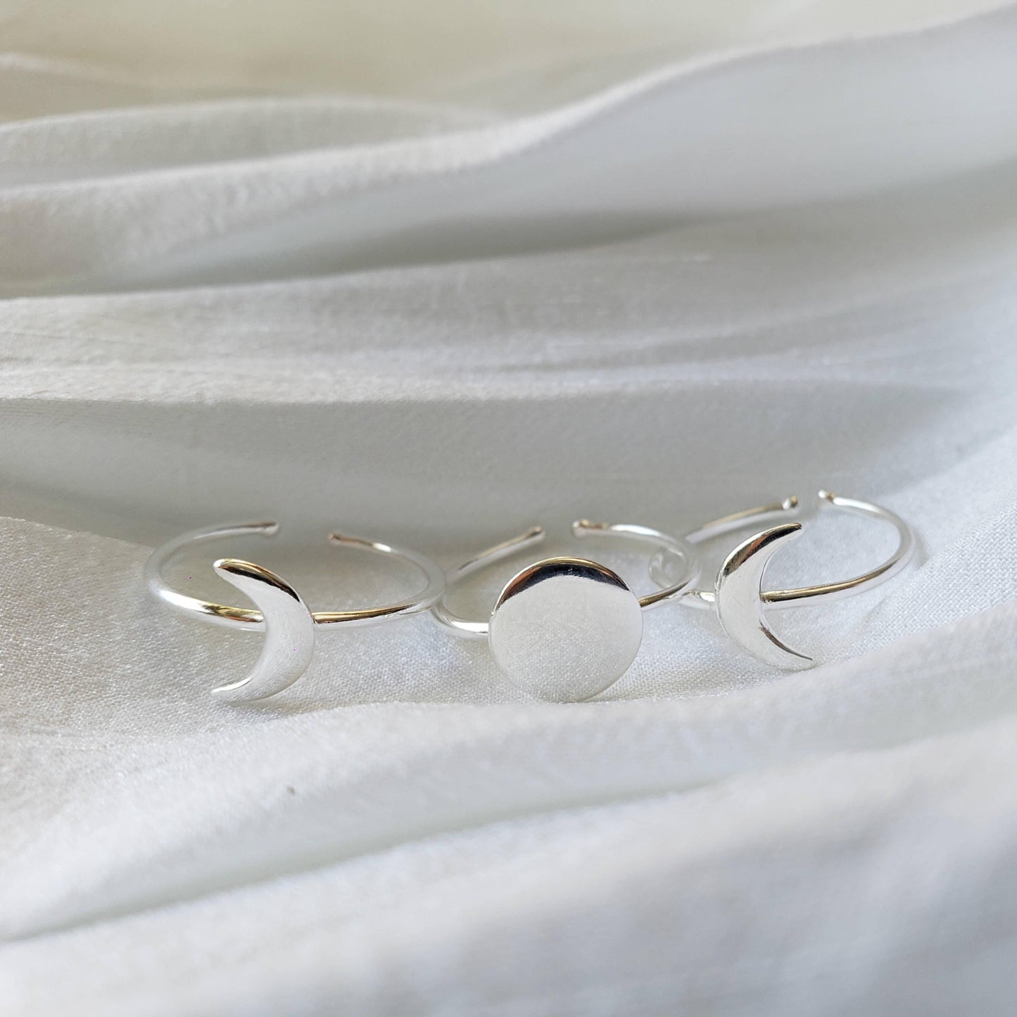Conjunto 3 Anéis Triluna | Prata 925 usekahla.com
