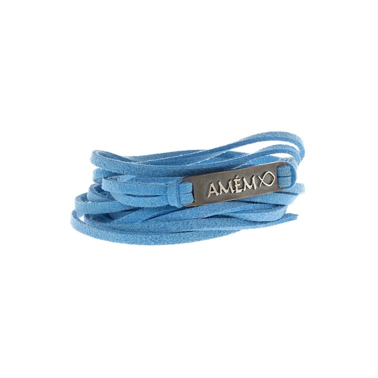 Pulseira Amém - Palavras Sagradas | Prata 925 e Couro usekahla.com