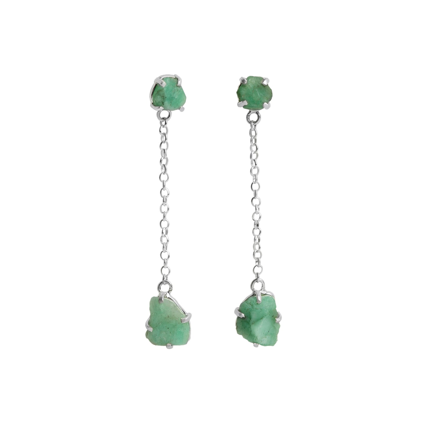Brinco Ser | Esmeralda e Prata usekahla.com