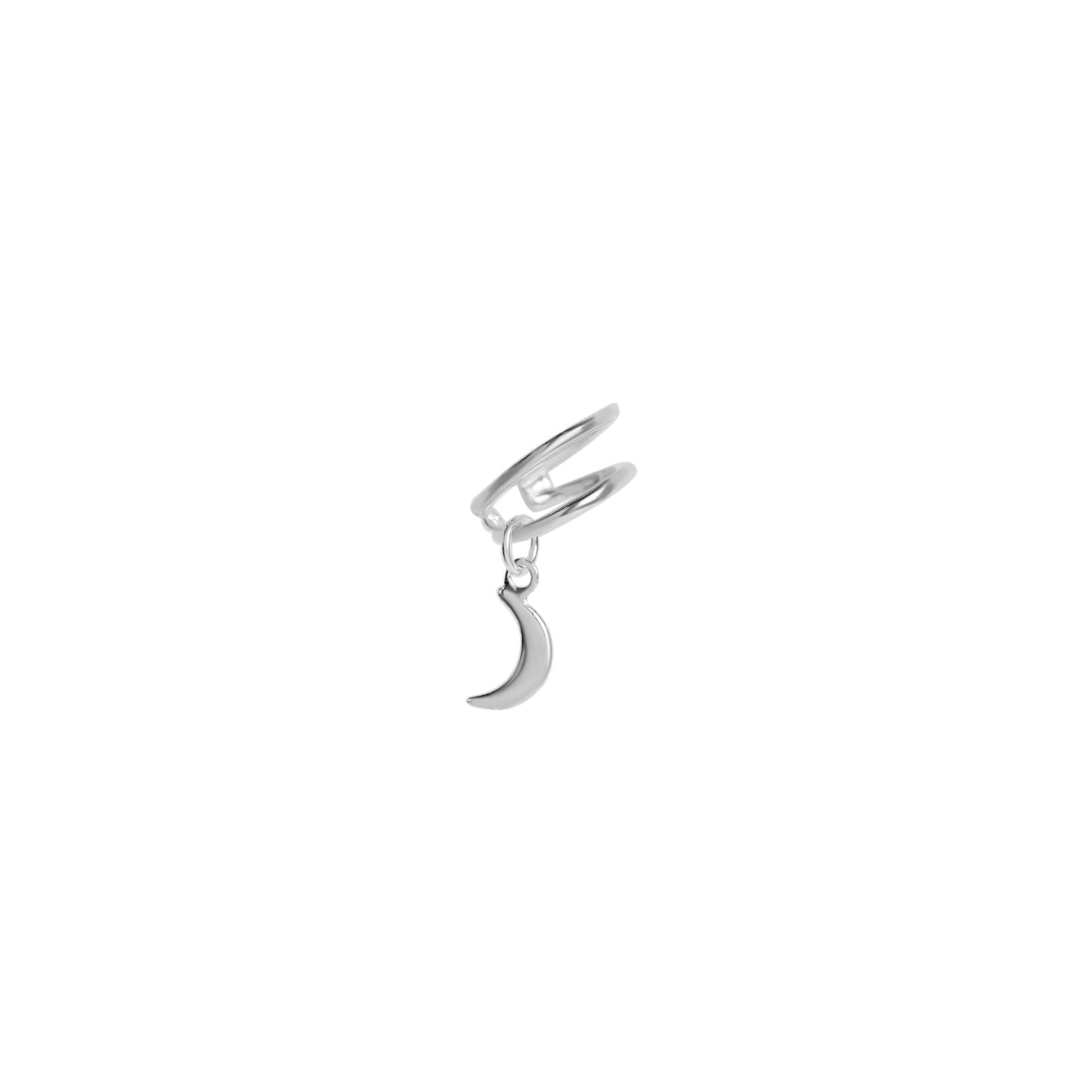 Piercing Lua Crescente Prata usekahla.com