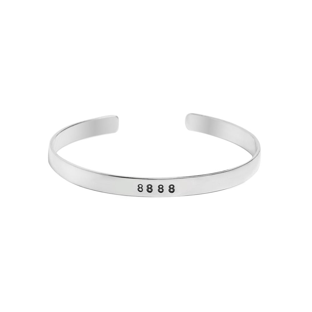 Pulseira Sequência de Grabovoi 8888 - Gratidão / proteção divina Prata usekahla.com