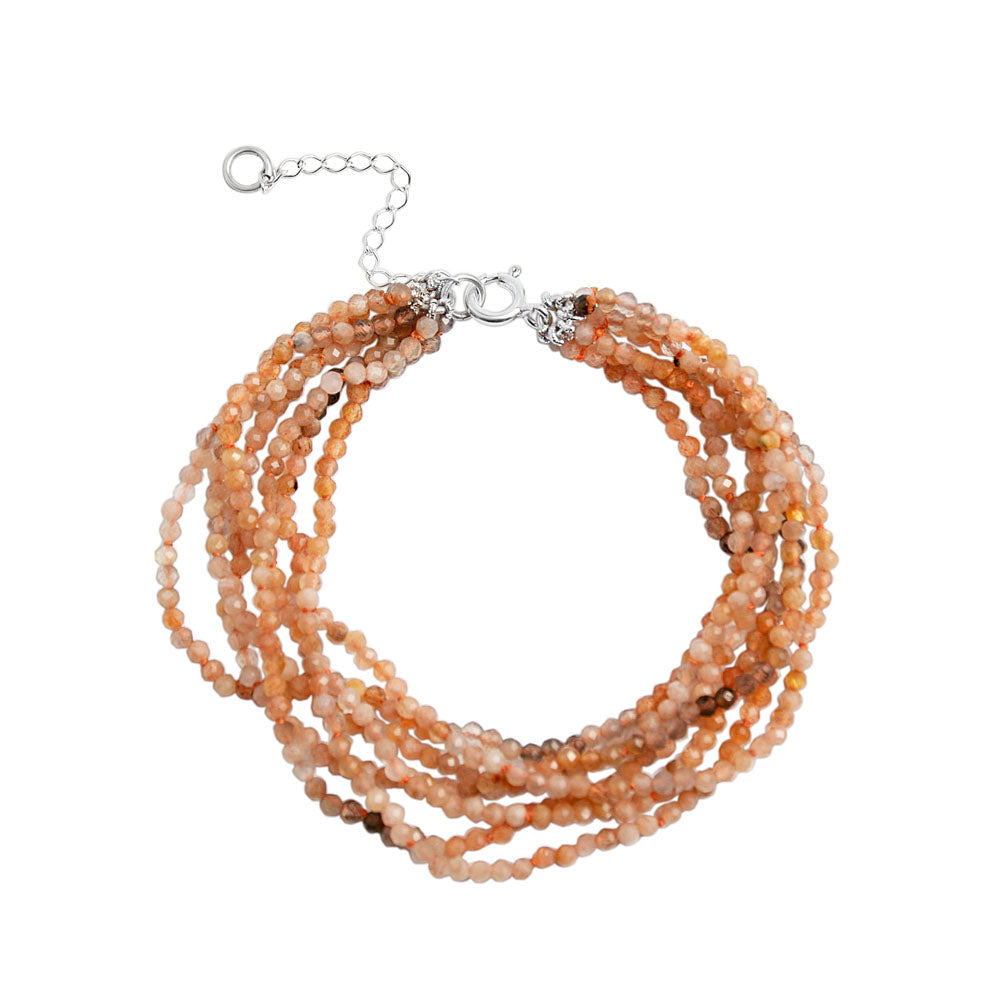 Pulseiras Reine Pedra do Sol e Prata Kahla
