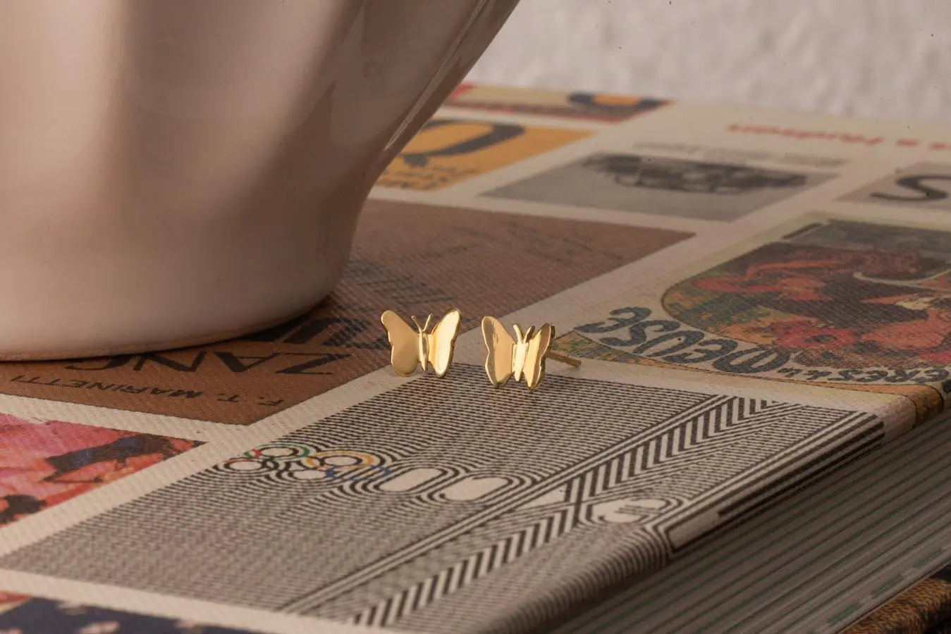 Brinco Borboletas Ouro 18k usekahla.com