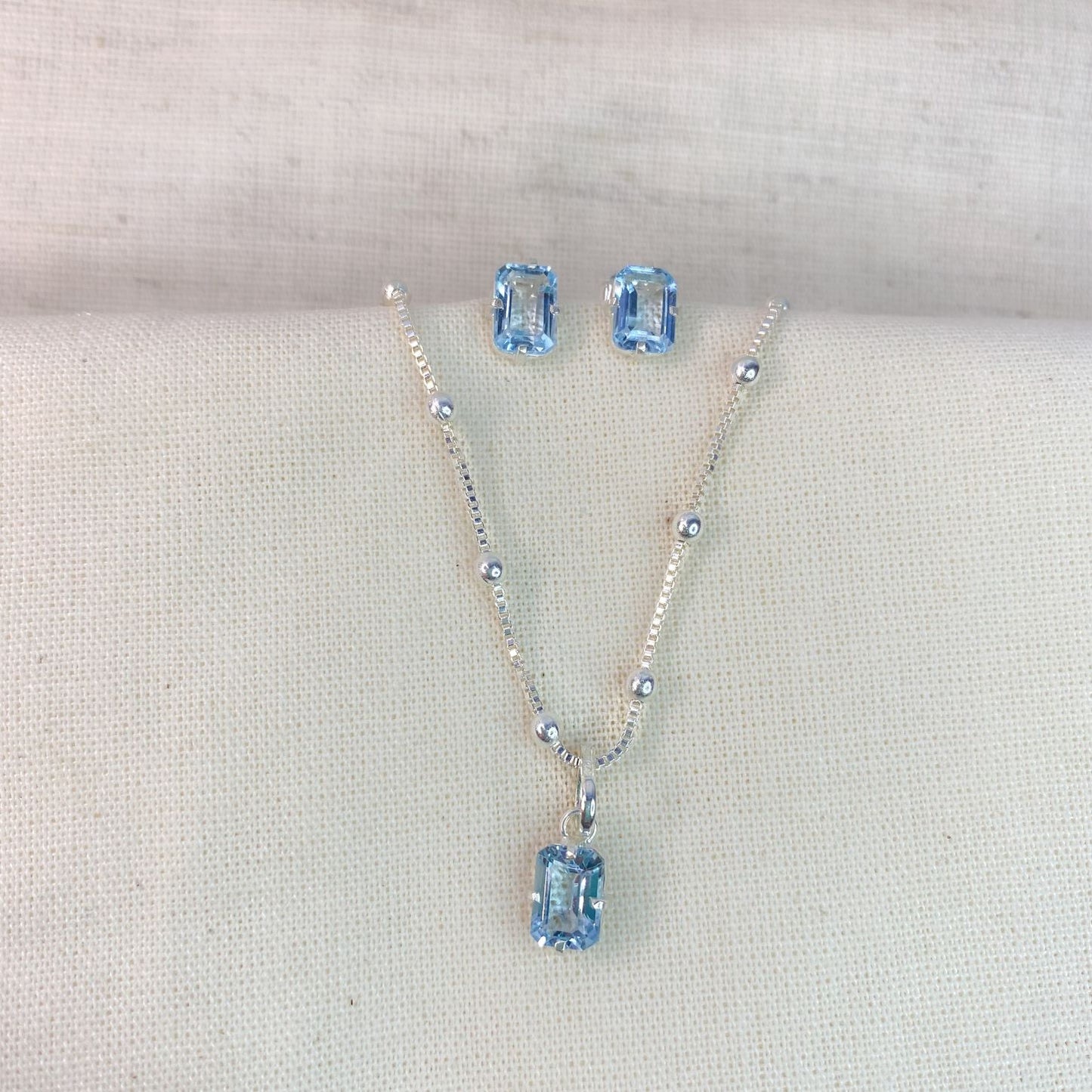 Pingente Ilumiara | Topázio Azul e Prata 925 usekahla.com