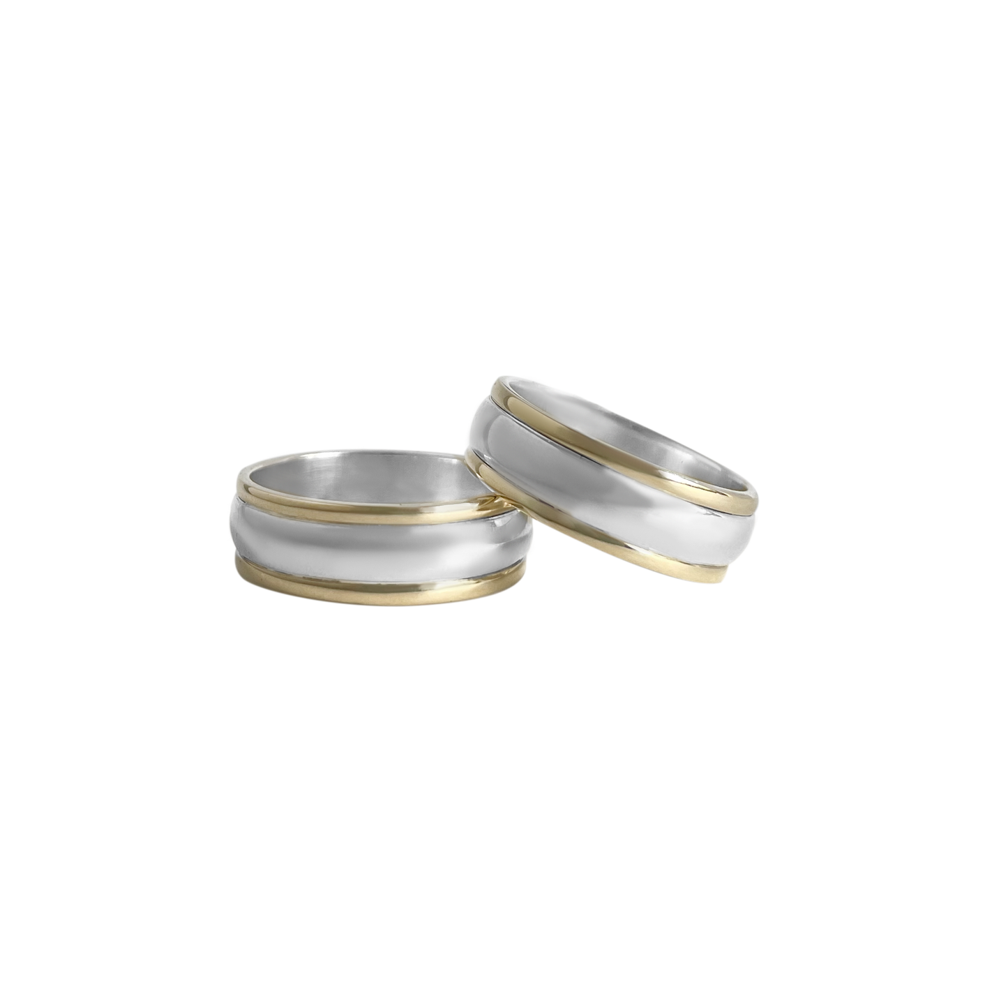 Par de Alianças Hadar | Prata e Ouro 18k usekahla.com