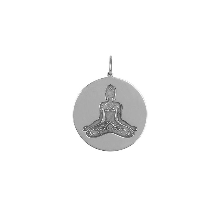 Pingente Padmasana Prata usekahla.com