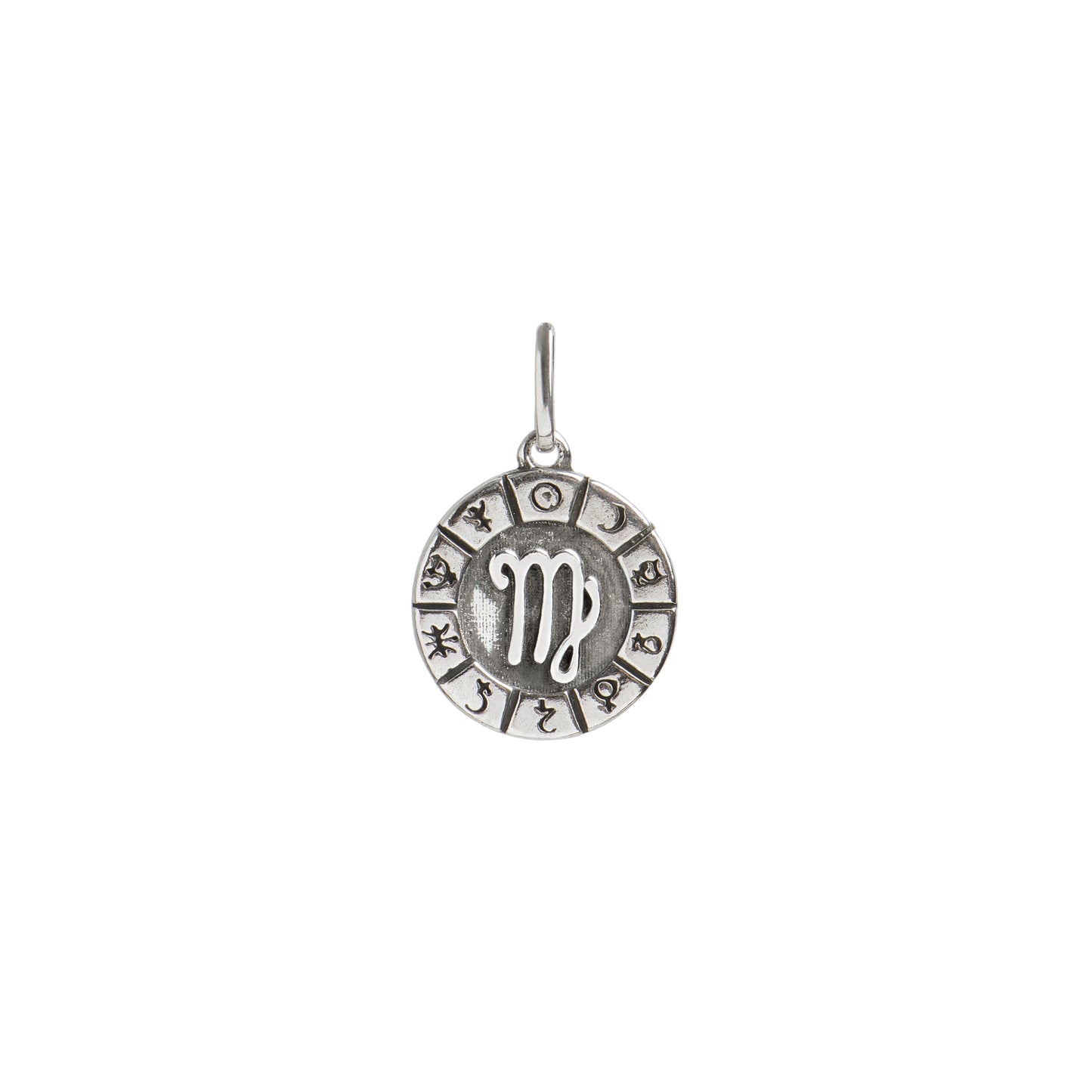 Pingente Medalha Signos e Planetas - Virgem | Prata 925 usekahla.com