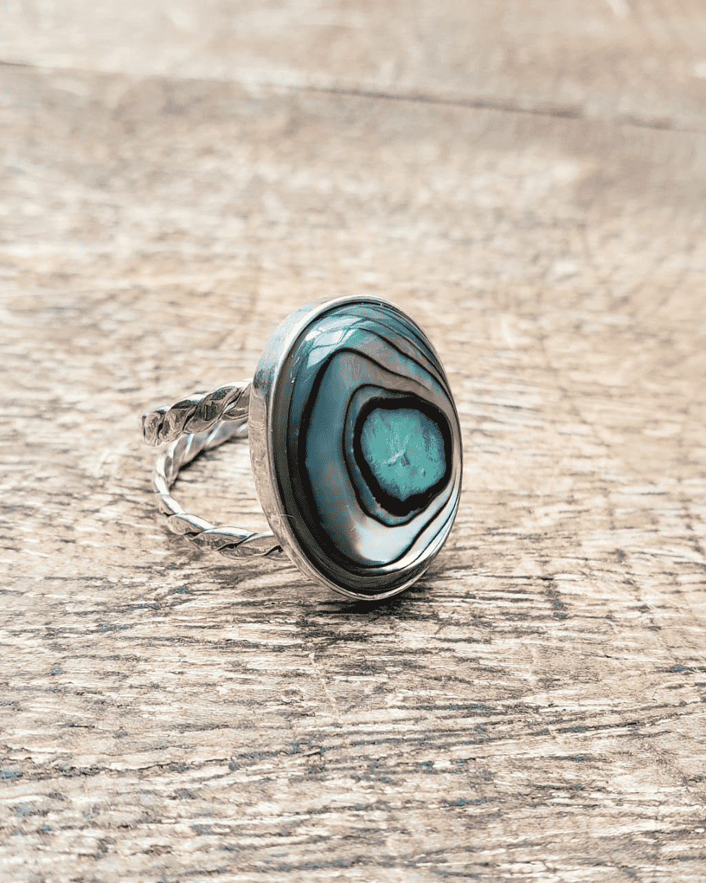 Anel Narayama | Abalone e Prata 925 usekahla.com