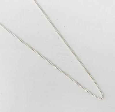 Corrente Groumet Fina | 40cm Prata 925 usekahla.com