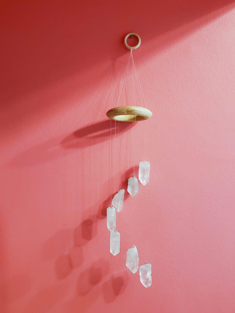 Móbile/ Sino dos Ventos | Cristal e Madeira usekahla.com