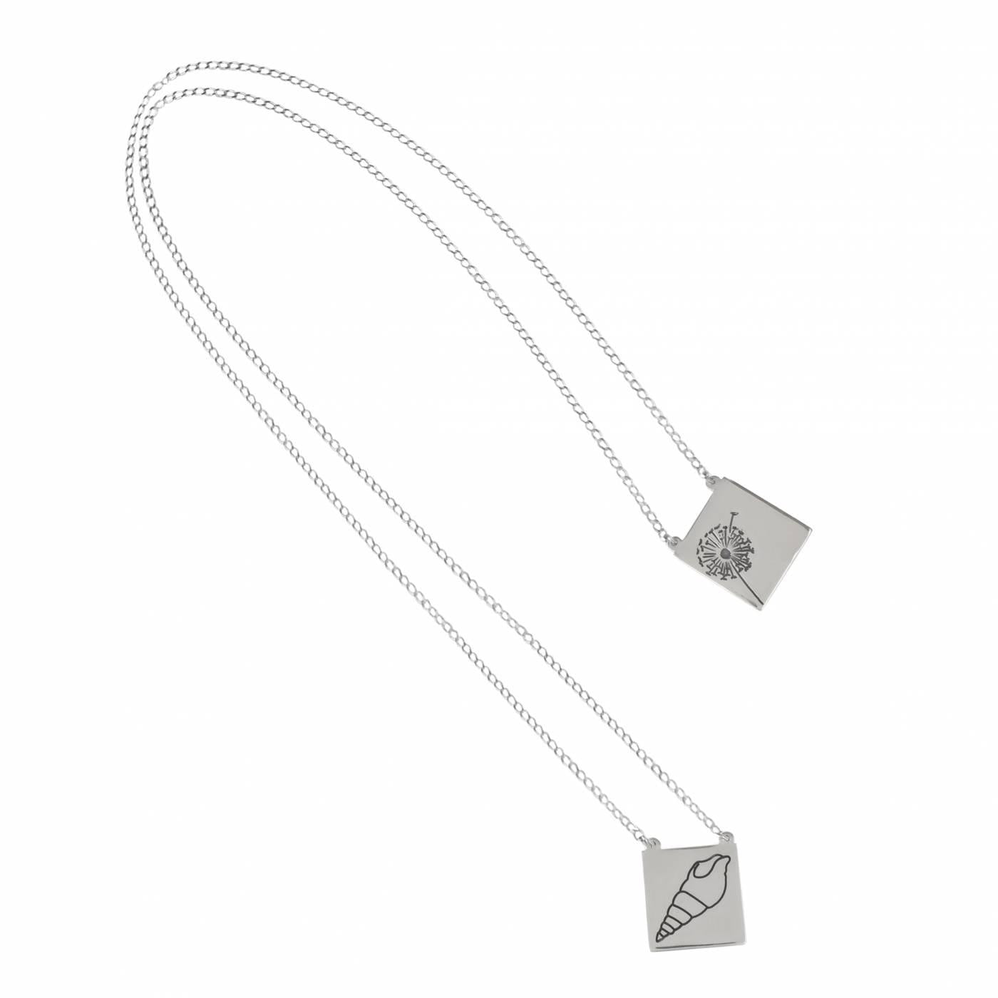 Escapulario Dente de Leão & Caramujo | Prata 925 usekahla.com