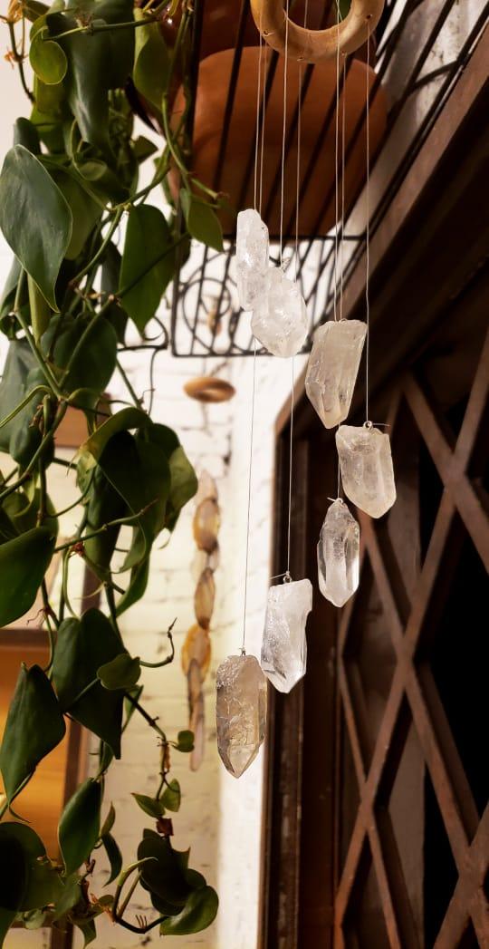 Móbile/ Sino dos Ventos | Cristal e Madeira usekahla.com