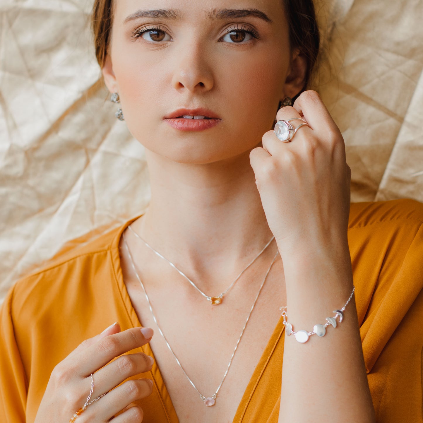 Pulseira Fases da Lua Prata usekahla.com
