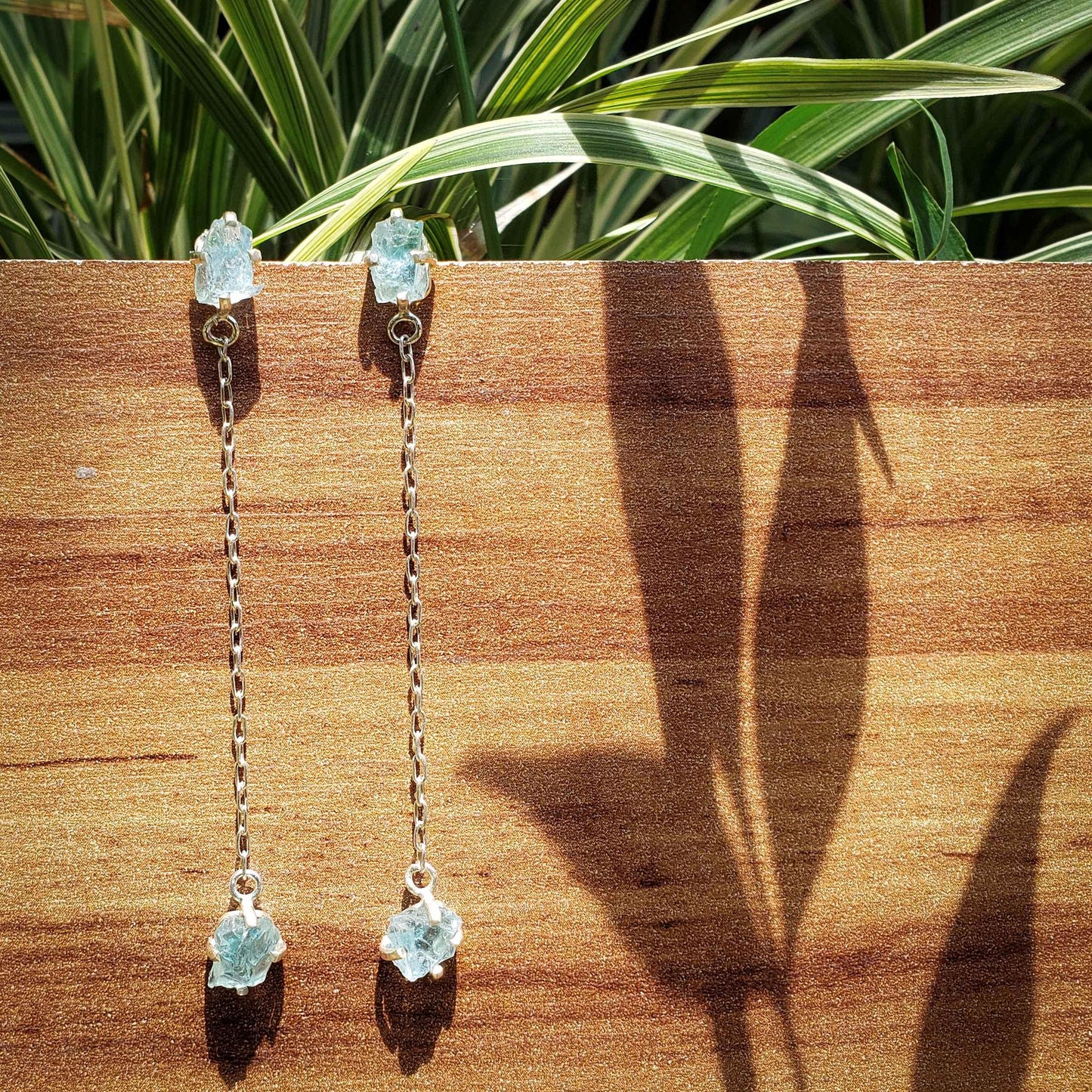 Brinco Ser | Prata e Água-Marinha usekahla.com